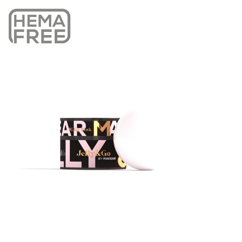 Gēls, Makear Milky Pink, Jelly&Go 15ml - JG01